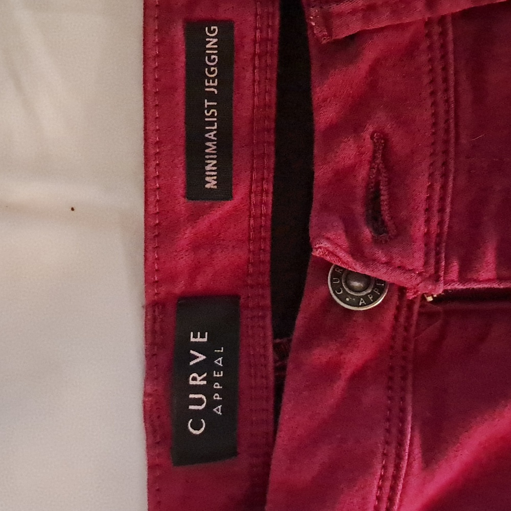 Maroon Streach Jeans - Picture 2 of 2
